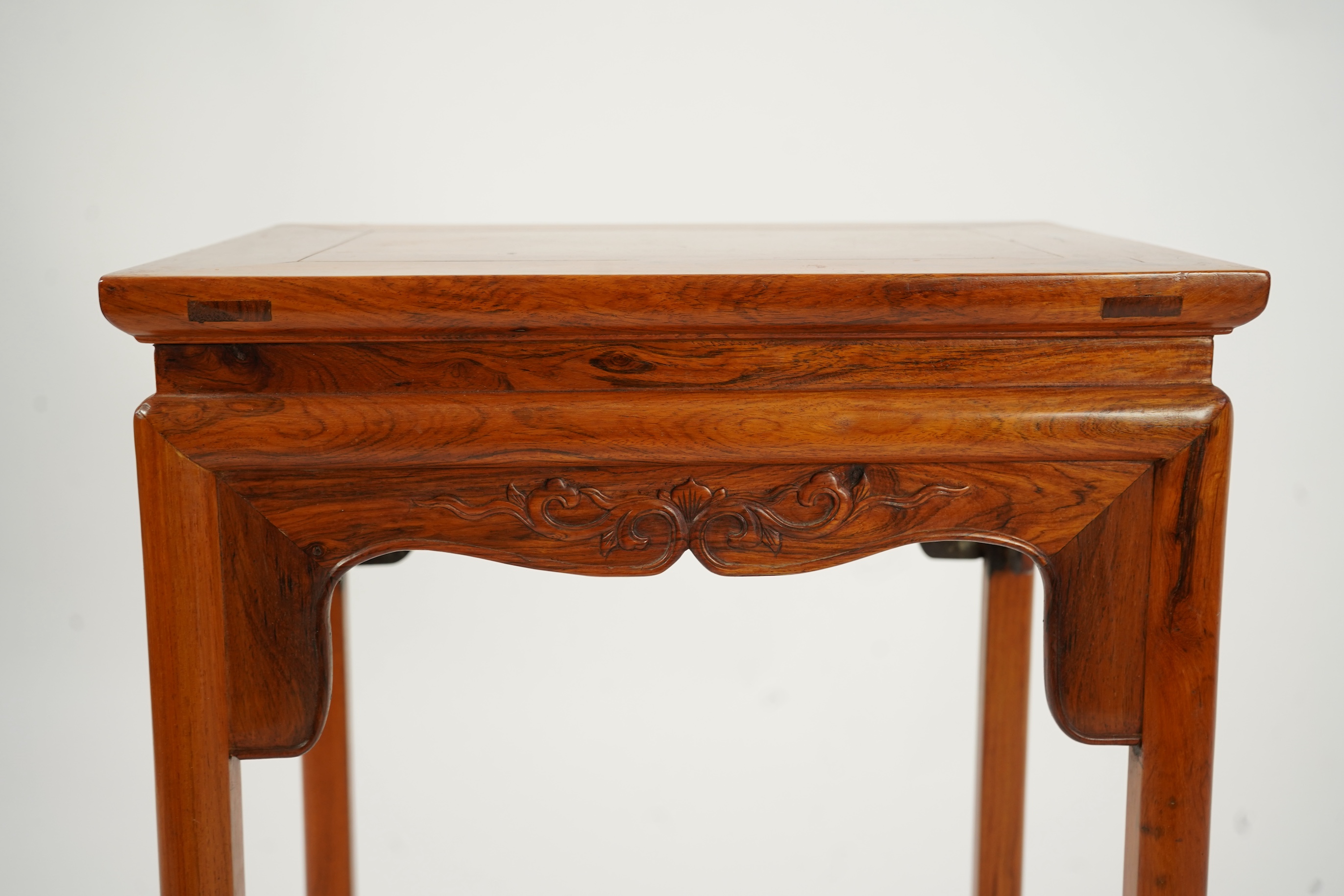 A Chinese huanghuali incense stand, 19th/20th century